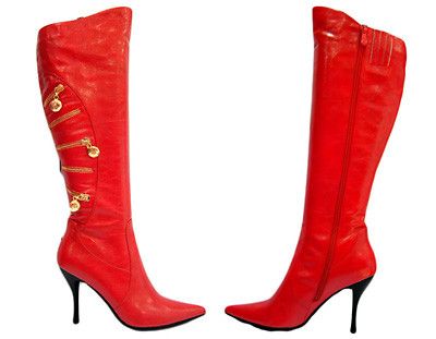 bottes rouge bordeaux